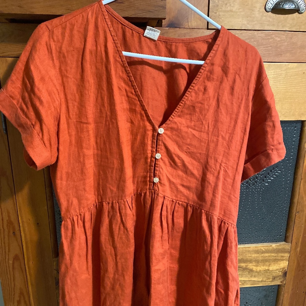 Rove Linen Sunseeker  mini dress size L